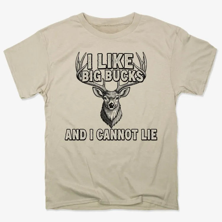 I Like Big Bucks and I Cannot Lie-Men's T-Shirt-Sand