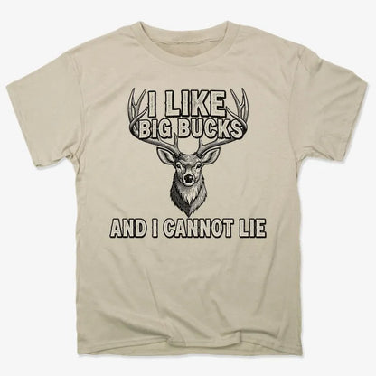 I Like Big Bucks and I Cannot Lie-Men's T-Shirt-Sand