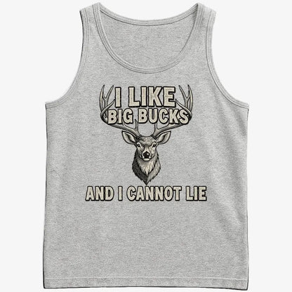 I Like Big Bucks and I Cannot Lie-Men's Tank Top-Gray Heather