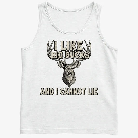 I Like Big Bucks and I Cannot Lie-Men's Tank Top-White