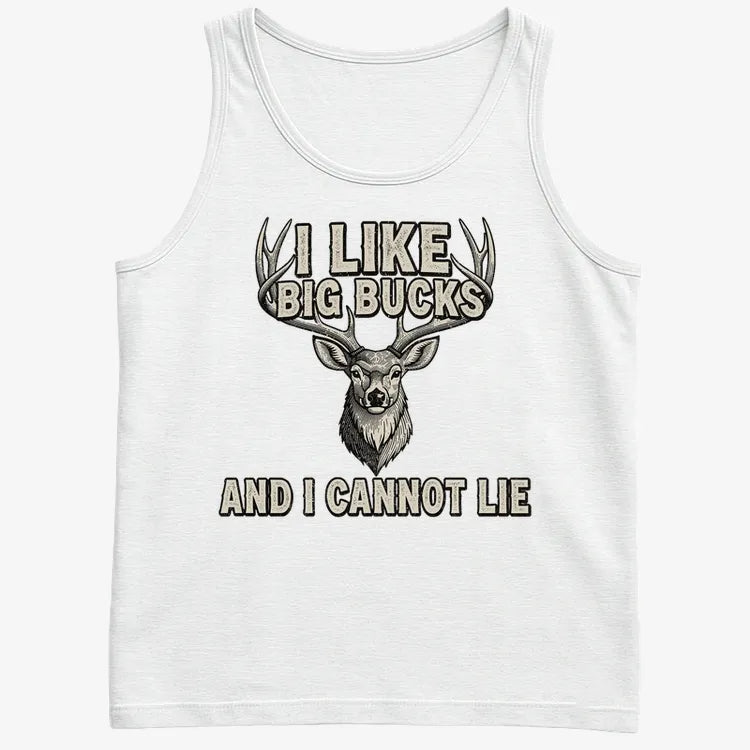 I Like Big Bucks and I Cannot Lie-Men's Tank Top-White