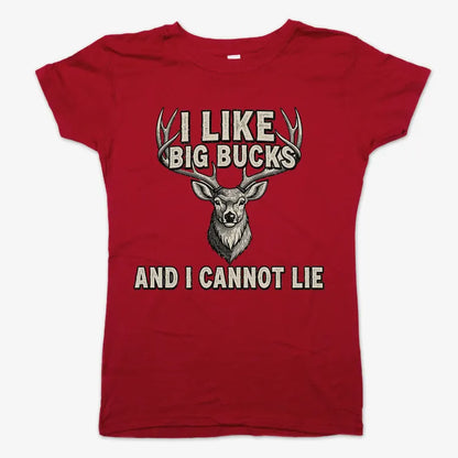 I Like Big Bucks and I Cannot Lie-Women's T-Shirt-Deep Red