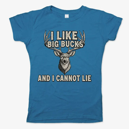 I Like Big Bucks and I Cannot Lie-Women's T-Shirt-Sky Blue