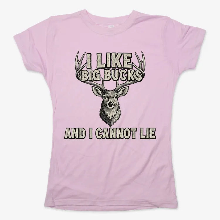 I Like Big Bucks and I Cannot Lie-Women's T-Shirt-Soft Pink