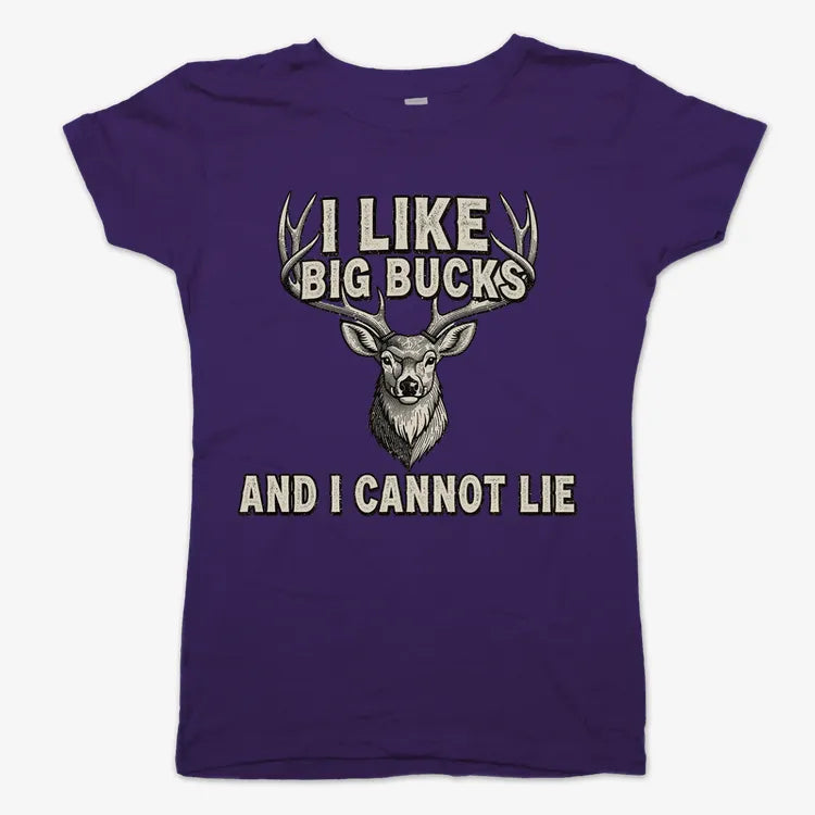 I Like Big Bucks and I Cannot Lie-Women's T-Shirt-Violet