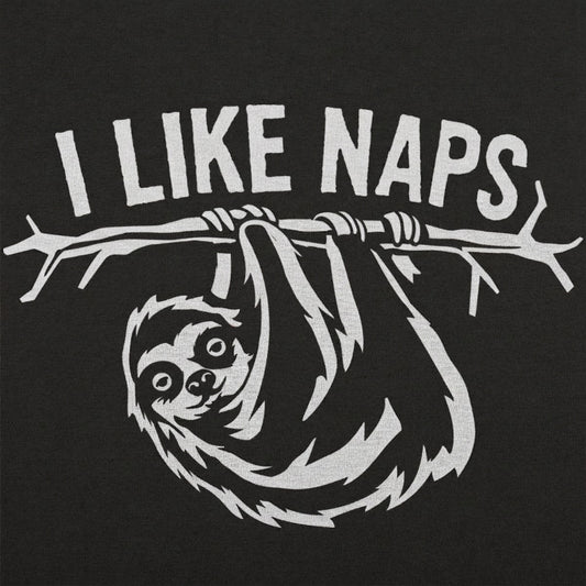 I Like Naps Sloth Hanging from Tree Branch detail