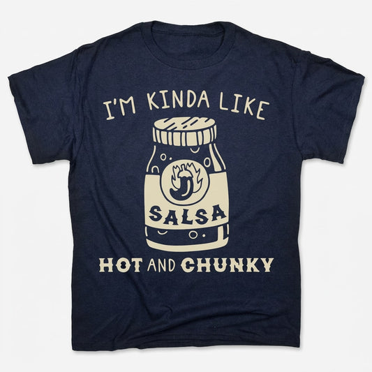 I'm Kinda Like Hot and Chunky Salsa in Navy Blue
