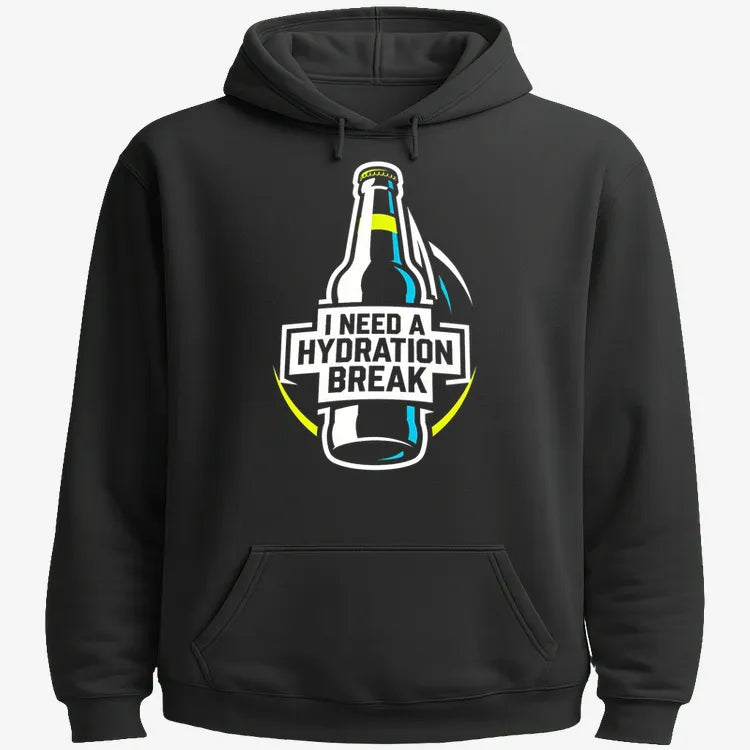 I Need a Hydration Break-Hoodie-Black