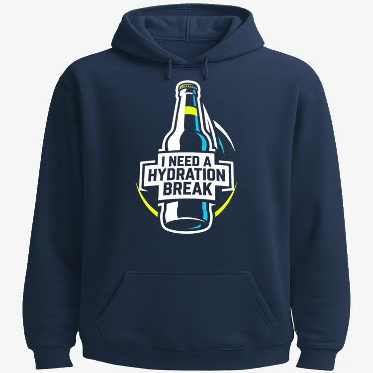 I Need a Hydration Break-Hoodie-Navy Blue
