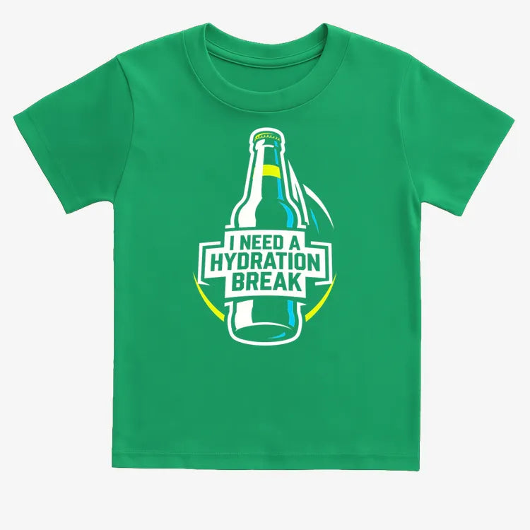 I Need a Hydration Break-Kids T-Shirt-Green