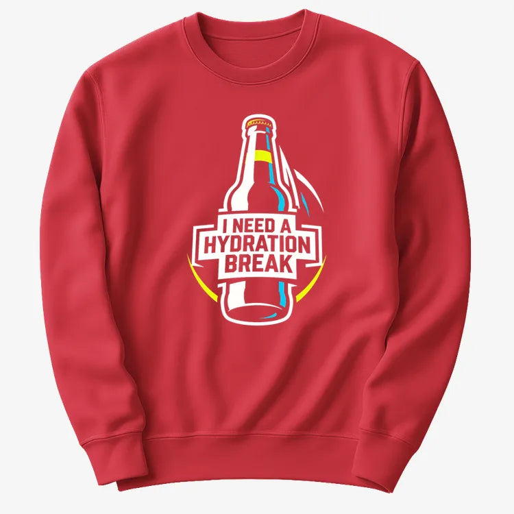 I Need a Hydration Break-Sweater-Red