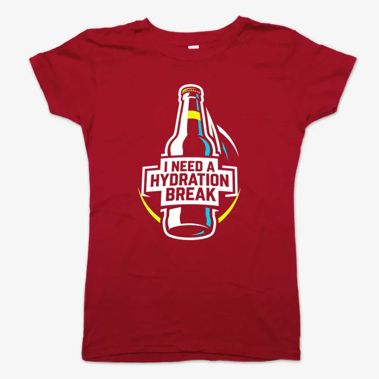 I Need a Hydration Break-Women's T-Shirt-Deep Red