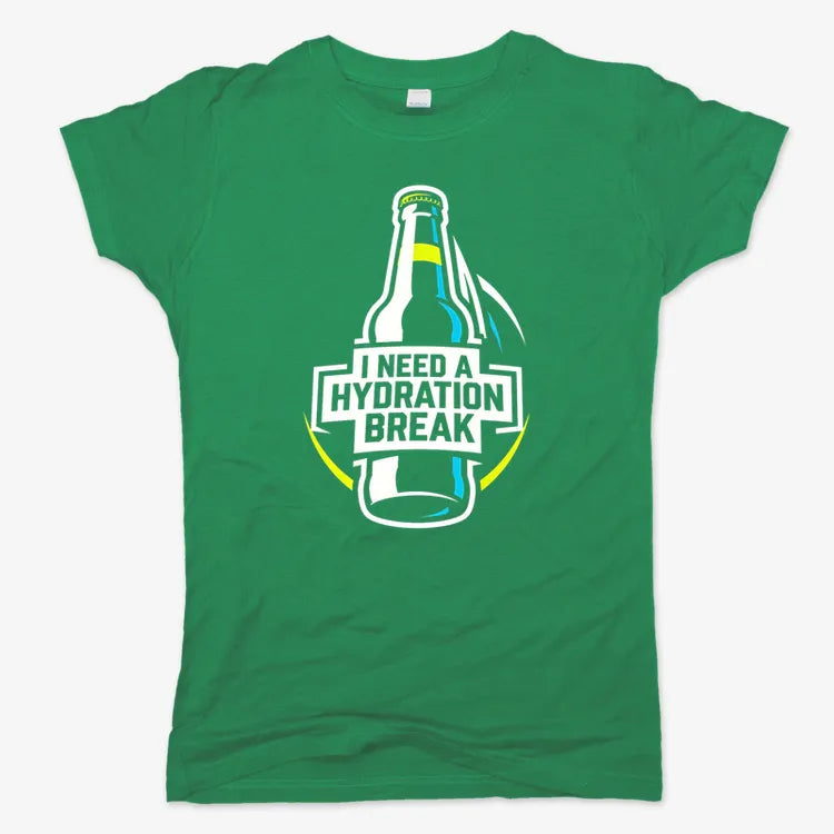 I Need a Hydration Break-Women's T-Shirt-Lucky Green