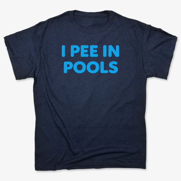 I Pee in Pools Fun Statement-Men's T-Shirt-Navy Blue