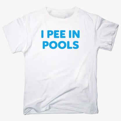 I Pee in Pools Fun Statement-Men's T-Shirt-White