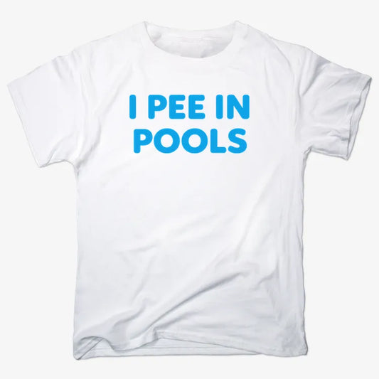 I Pee in Pools Fun Statement-Men's T-Shirt-White