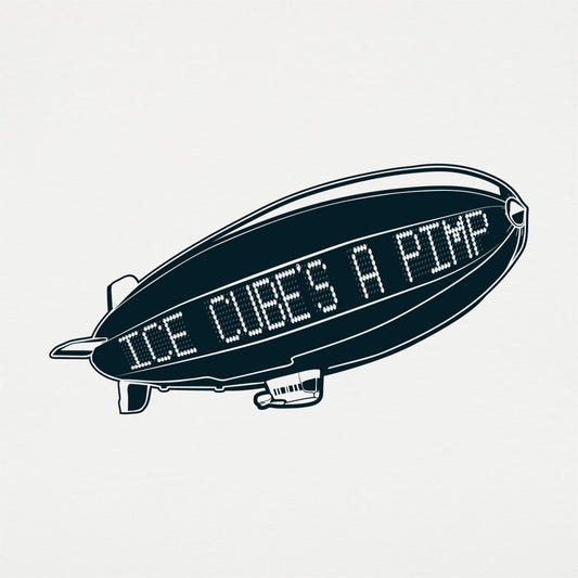 Ice Cube's A Pimp Blimp graphic tee design