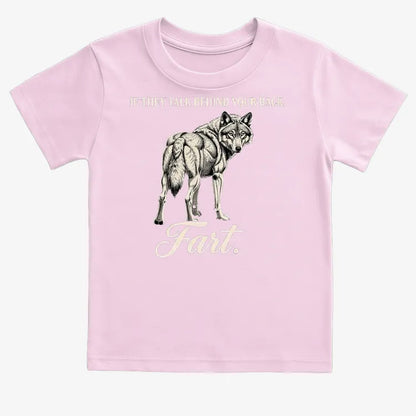 If They Talk Behind Your Back... Fart.-Kids T-Shirt-Pink