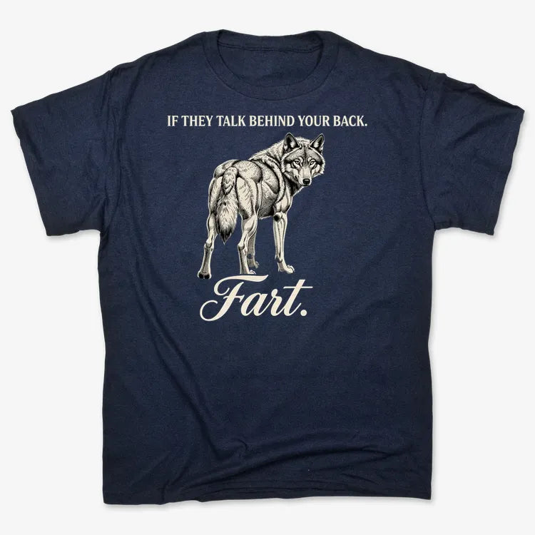 If They Talk Behind Your Back... Fart.-Men's T-Shirt-Navy Blue