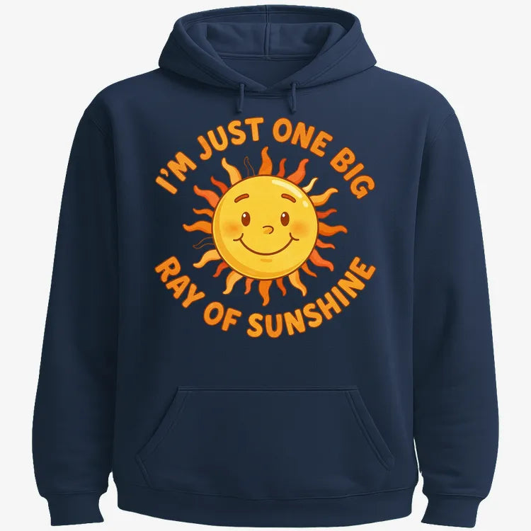 I'm Just One Big Ray of Sunshine-Hoodie-Navy Blue