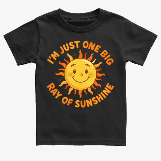 I'm Just One Big Ray of Sunshine-Kids T-Shirt-Black