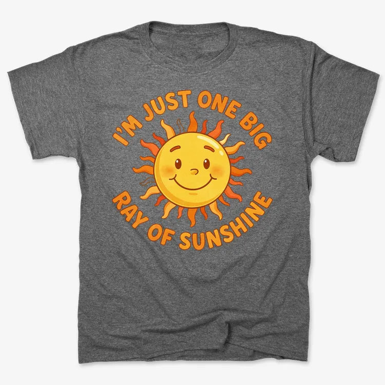 I'm Just One Big Ray of Sunshine-Men's T-Shirt-Charcoal Heather