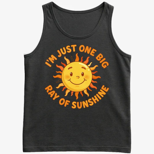 I'm Just One Big Ray of Sunshine-Men's Tank Top-Black