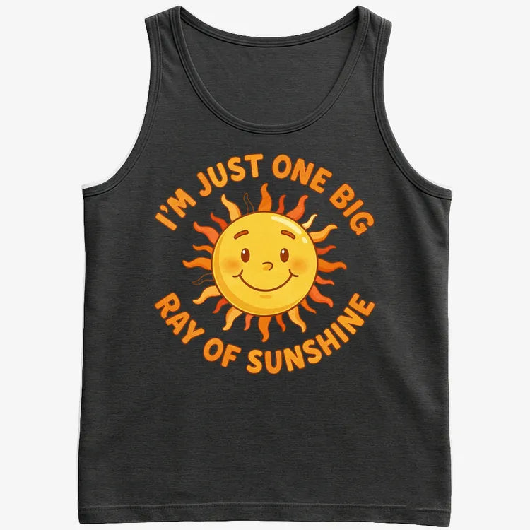 I'm Just One Big Ray of Sunshine-Men's Tank Top-Black