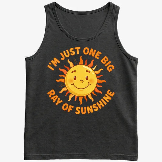 I'm Just One Big Ray of Sunshine-Men's Tank Top-Black