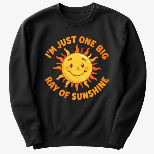 I'm Just One Big Ray of Sunshine-Sweater-Black