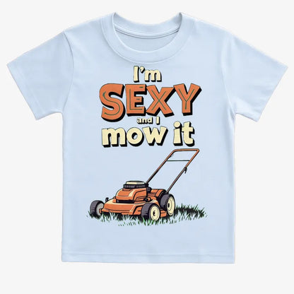 I'm Sexy and I Mow It-Kids T-Shirt-Blue