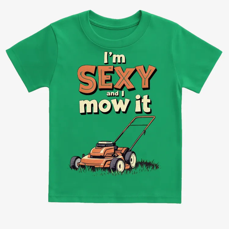 I'm Sexy and I Mow It-Kids T-Shirt-Green