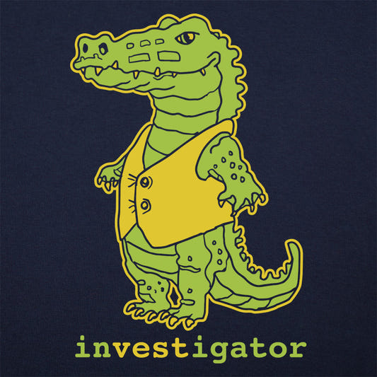 Investigator Alligator Detective graphic tee design