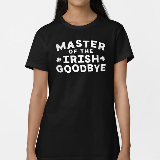 Master of the Irish Goodbye graphic Women's T-Shirt in Midnight