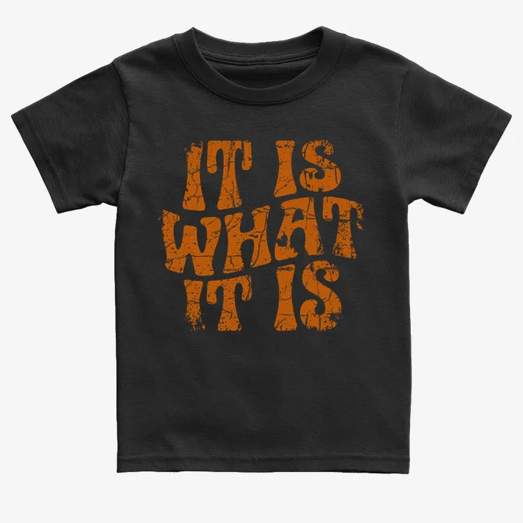 It Is What It Is-Kids T-Shirt-Black