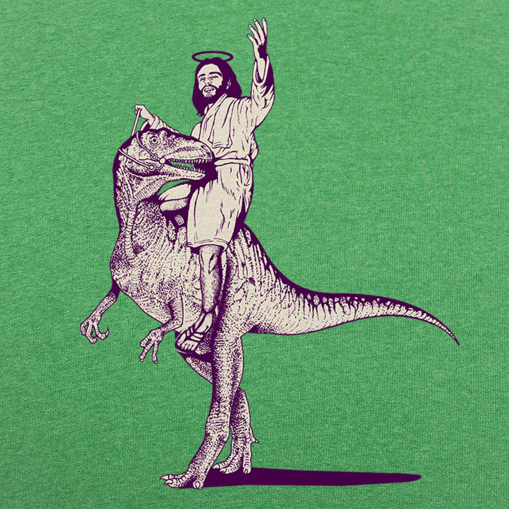 Jesus Lizard - Jesus Riding a Raptor Dinosaur – 6DollarShirts