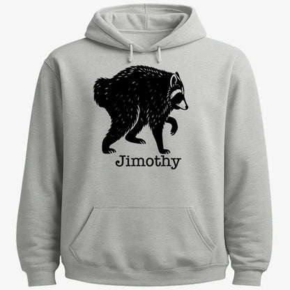 Jimothy the Raccoon-Hoodie-Gray Heather