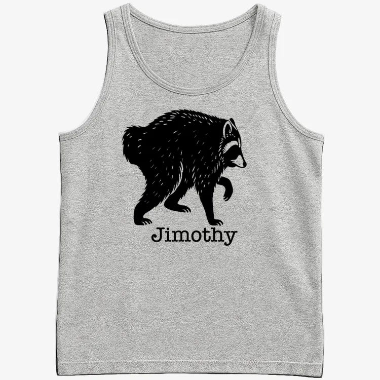 Jimothy the Raccoon-Men's Tank Top-Gray Heather