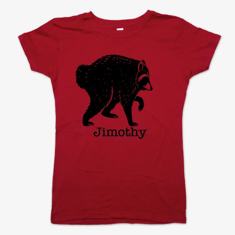 Jimothy the Raccoon-Women's T-Shirt-Deep Red