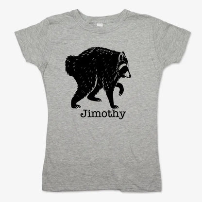 Jimothy the Raccoon-Women's T-Shirt-Gray Granite