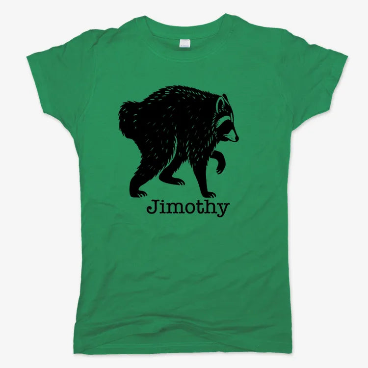 Jimothy the Raccoon-Women's T-Shirt-Lucky Green