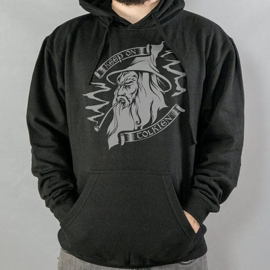 Keep On Tolkien Wizard graphic Hoodie in Black