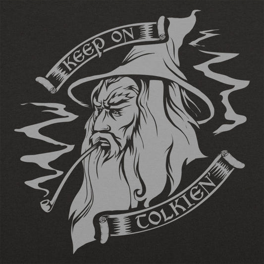 Keep On Tolkien Wizard graphic tee design