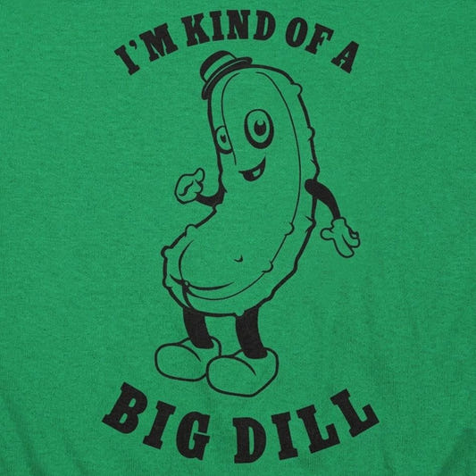 Kind Of A Big Dill Cartoon Pickle Pun detail