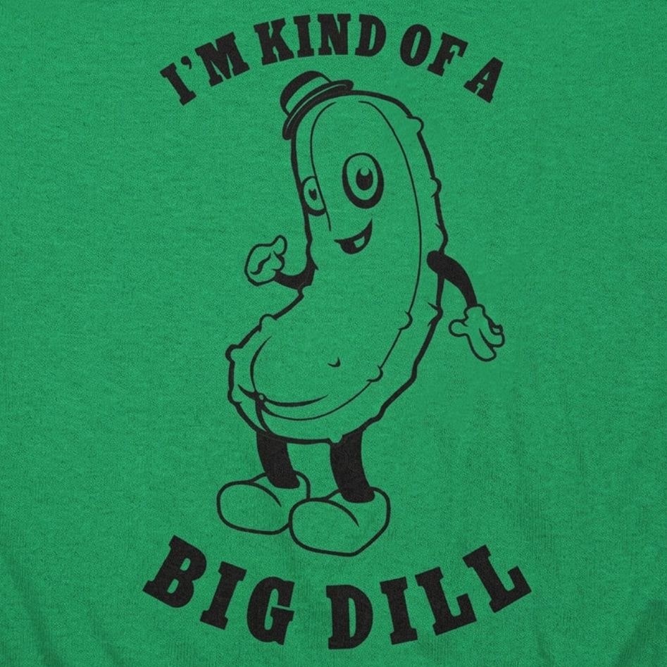 Kind Of A Big Dill Cartoon Pickle Pun detail