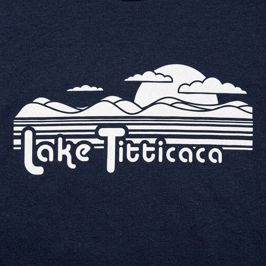 Lake Titticaca Retro Mountain Lake Pun detail