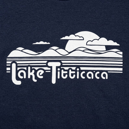 Lake Titticaca Retro Mountain Lake Pun detail