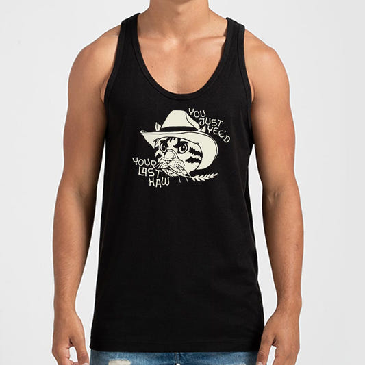 You Just Yee'd Your Last Haw Yee Haw Cowboy Cat graphic Men's Tank Top in Black