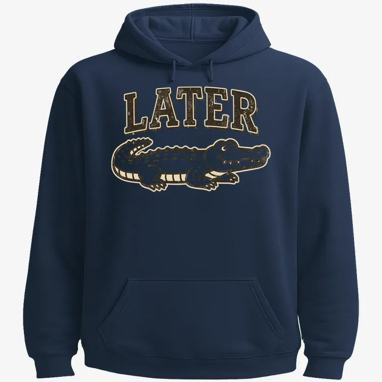 Later Alligator-Hoodie-Navy Blue