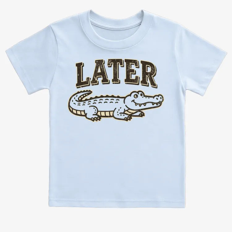 Later Alligator-Kids T-Shirt-Blue